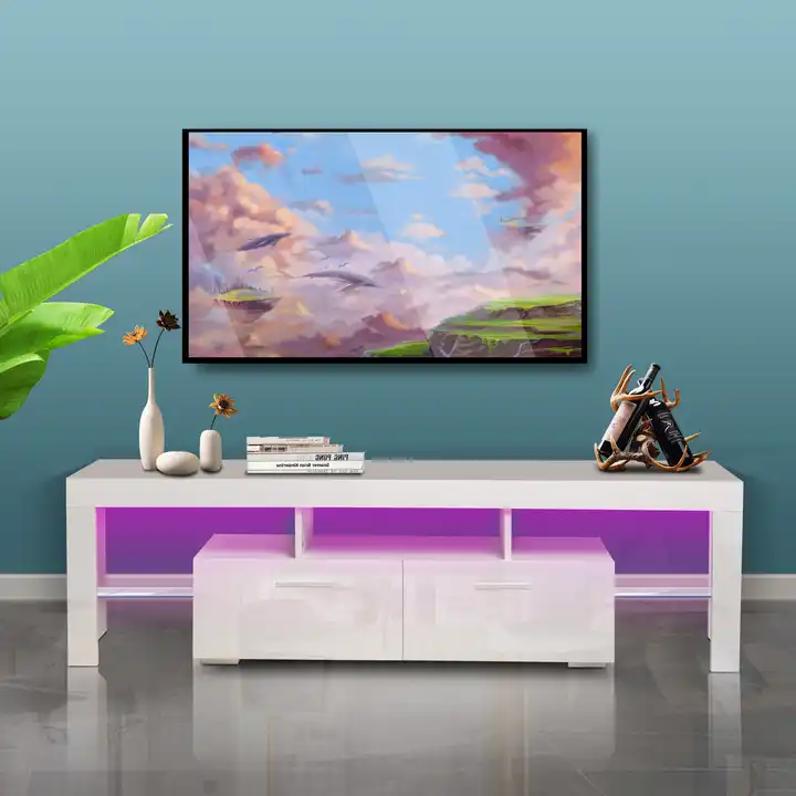 Glass TV Cabinet 160cm with RGB