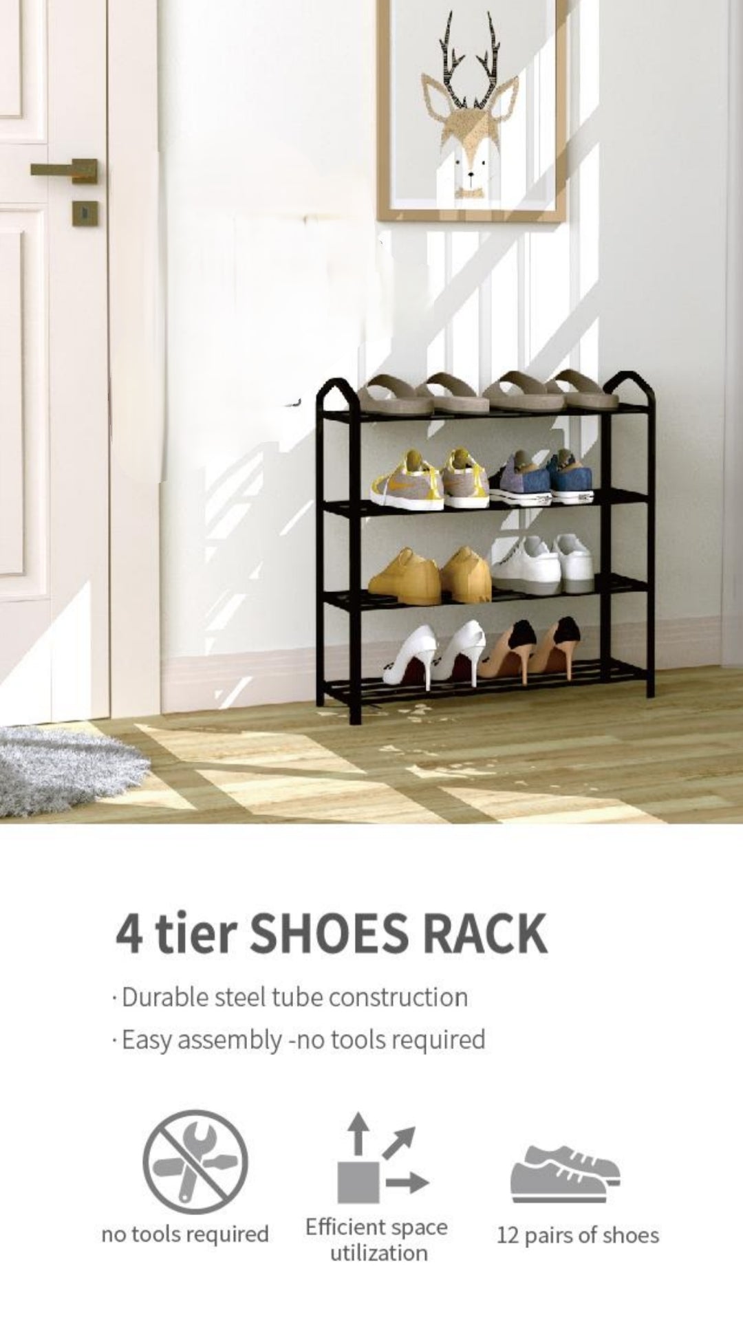 4 Tier Shoe Rack