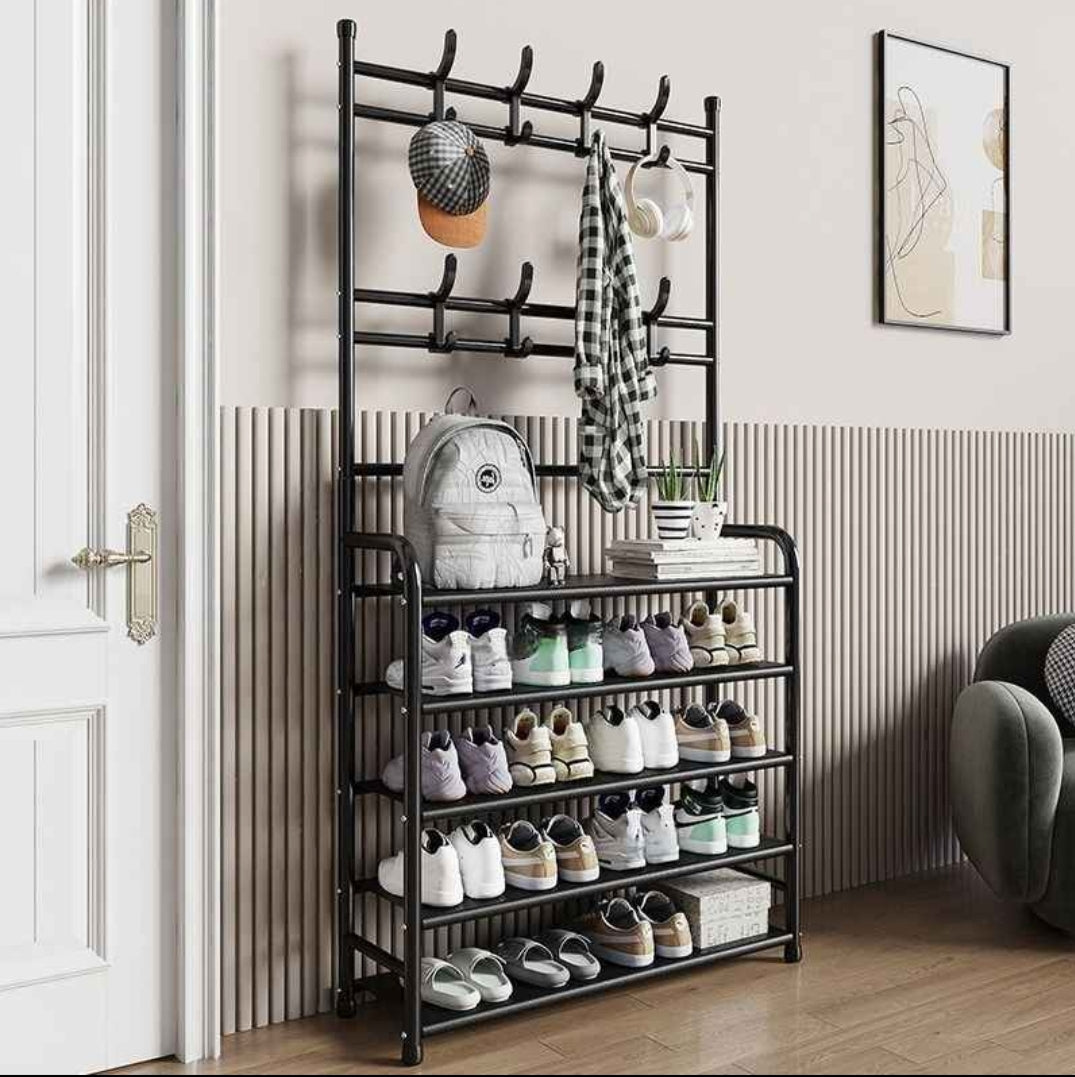 Shoes Rack with Clothing Hooker