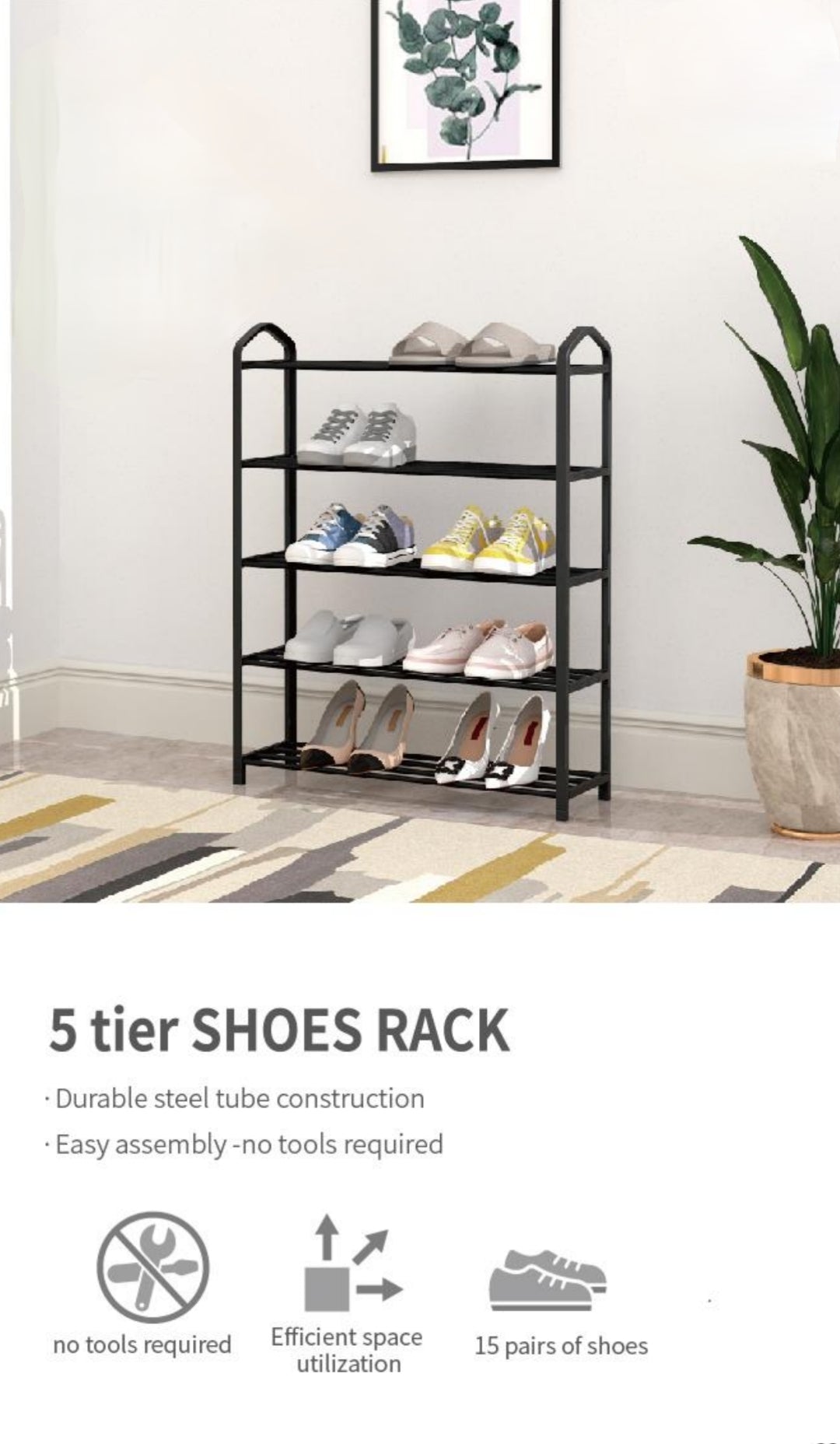 5 Tier Shoe Rack