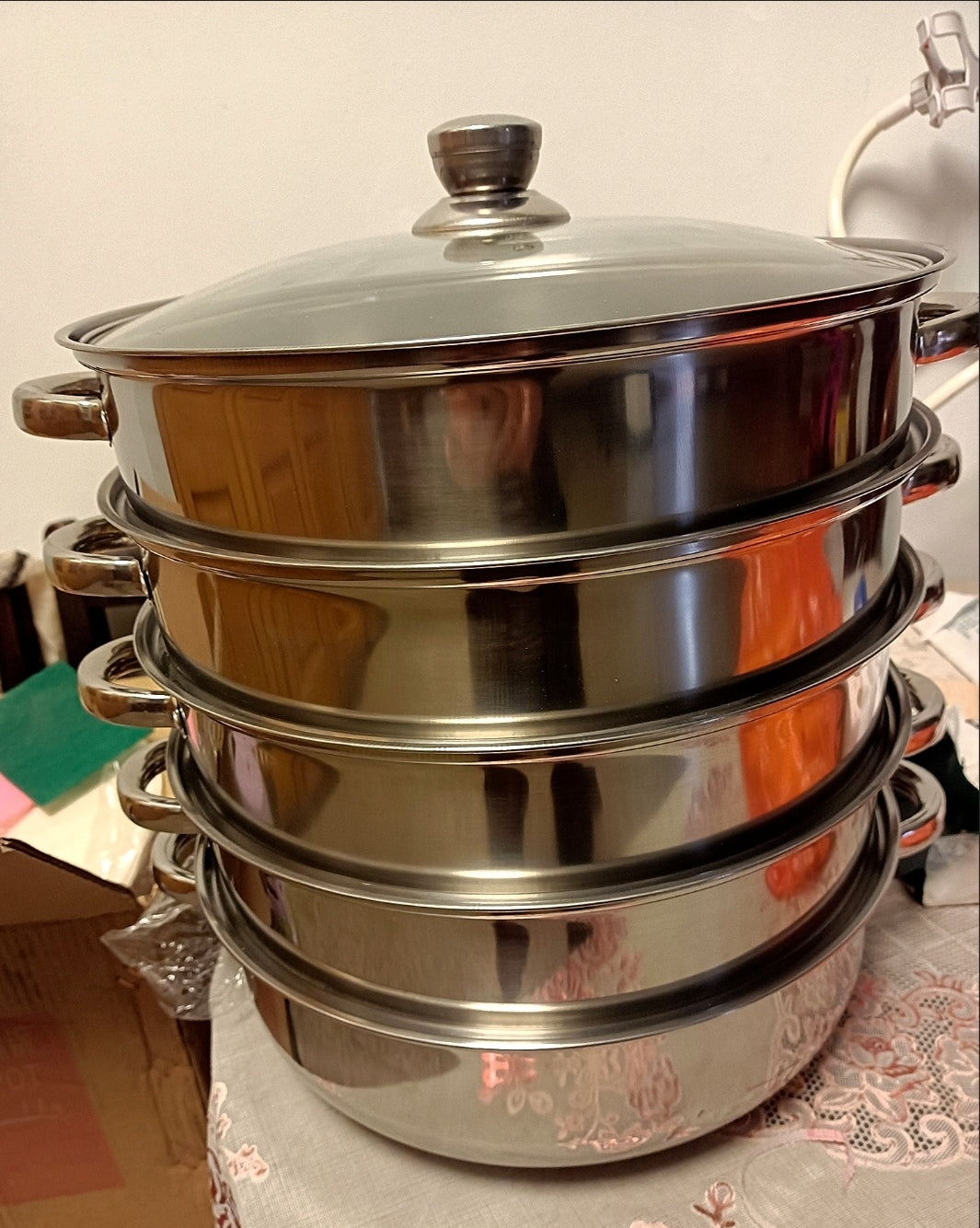 Stainless 36cm Steamer Pot Set