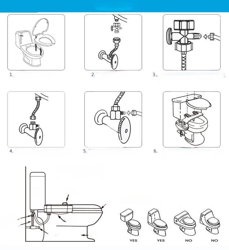 Toliet Bidet , Toliet Seat Washer, Spray Cleaning Adjustable Strength Nozzle /Easy To Install and Use