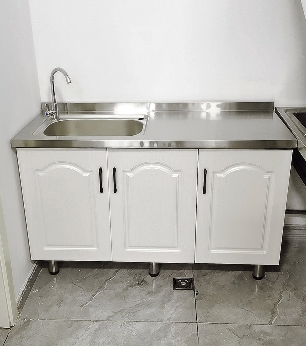 Kitchen Cabinet with Stainless Top and Sink