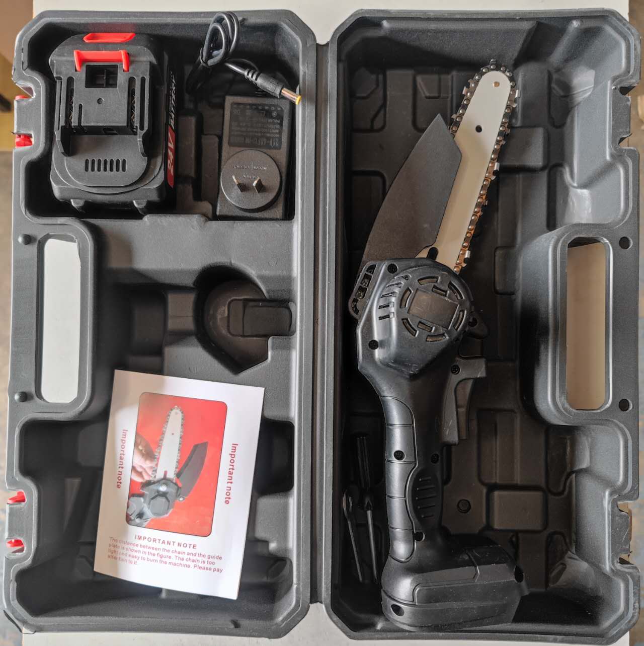 Portable Rechargeable Cordless Chainsaw for Wood Cutting Tree Pruning