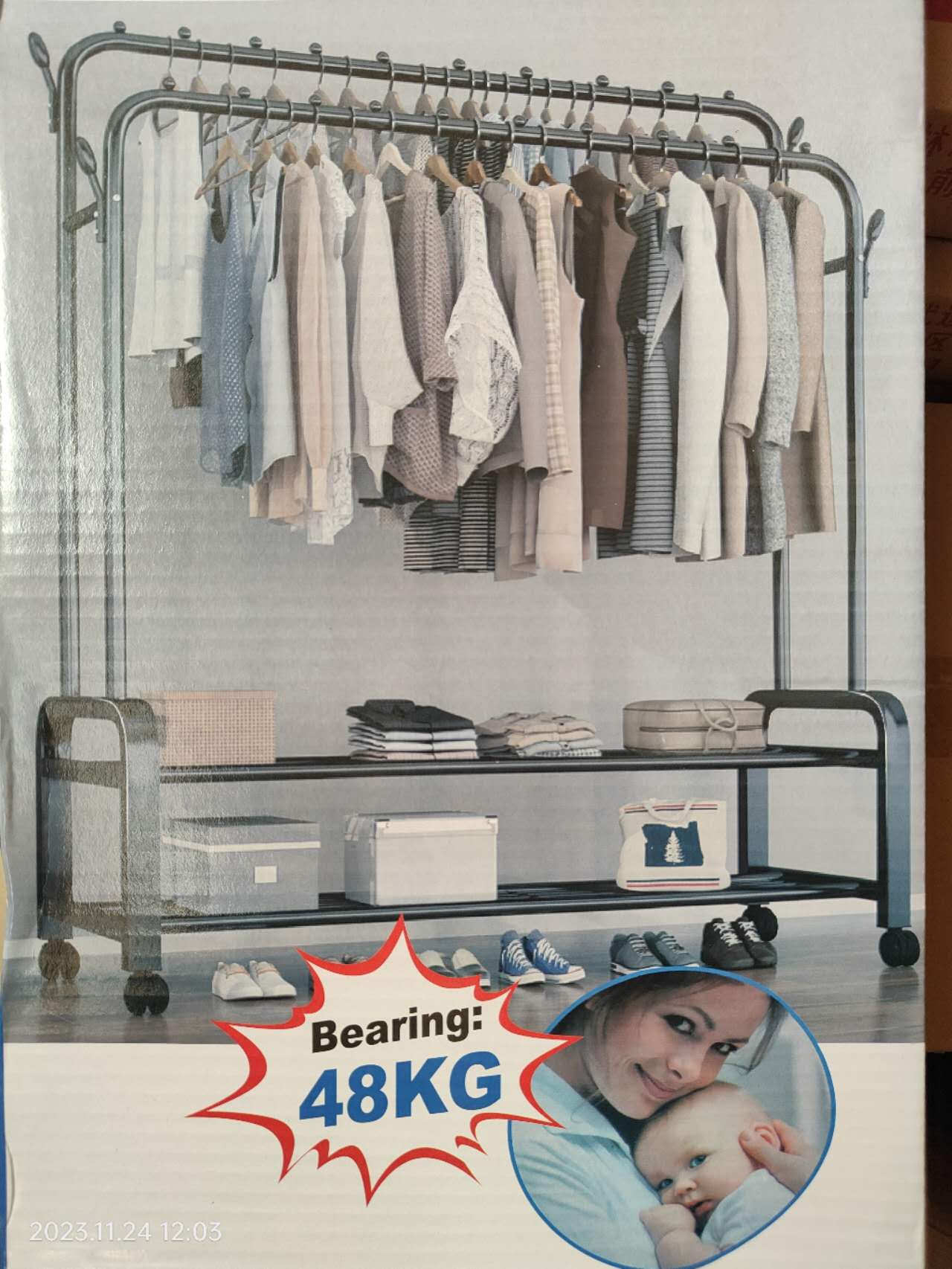 Clothing Rack with Shelf