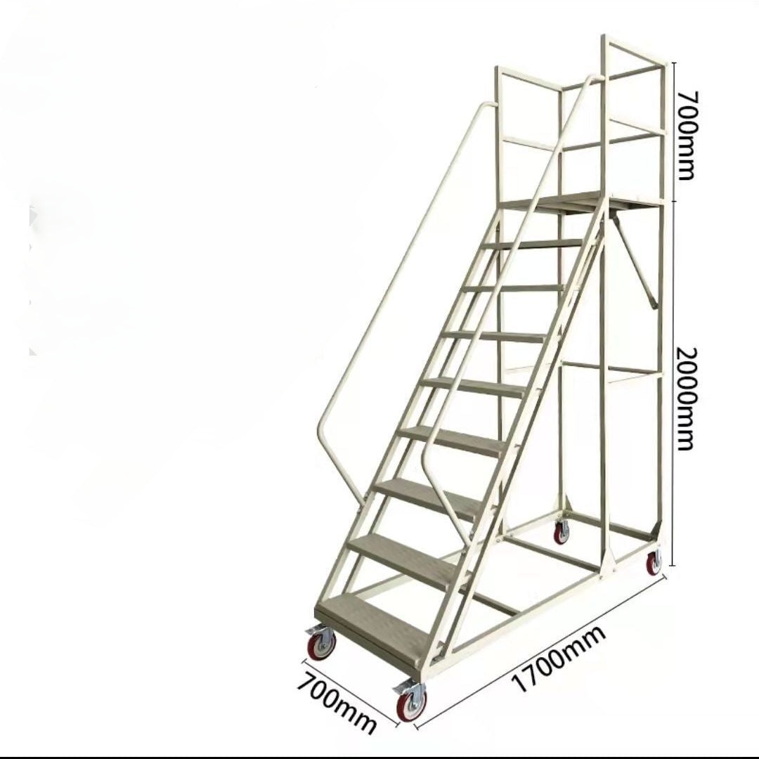 Platform ladder with wheels