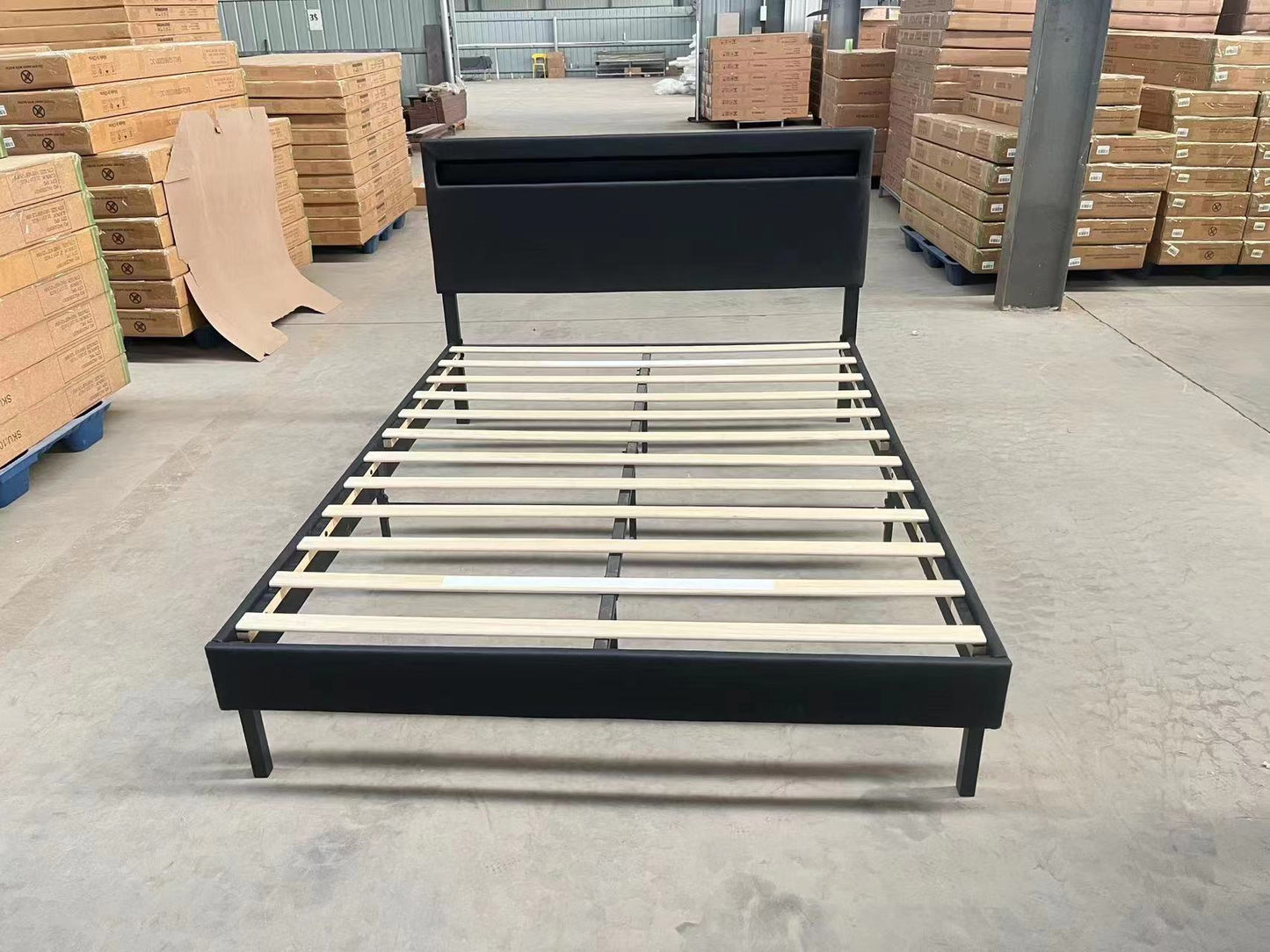 LED Queen Bed Frame Black