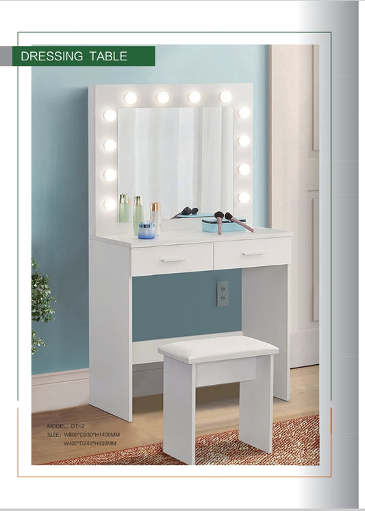 White Dressing Table with LED